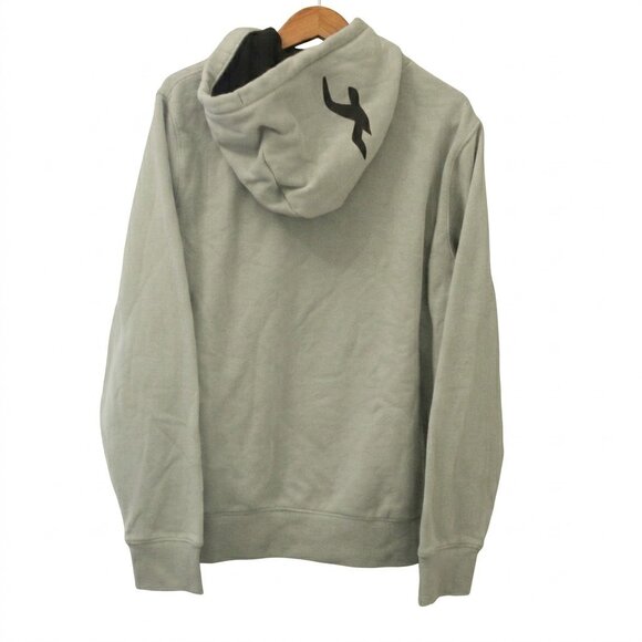 Hollister California Mens Large Sage Green Pullover Hoodie Vertical Script Logo - Picture 2 of 8